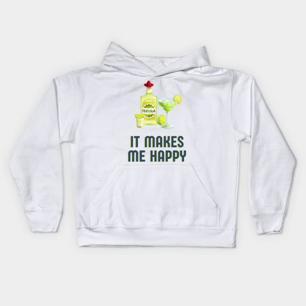 Tequila margarita cocktail funny cocktail quote Kids Hoodie by OYPT design